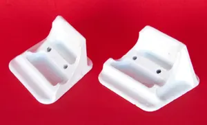 CESSNA Factory OEM Aircraft Landing Gear Step Brackets (2) Powder Coated WHITE